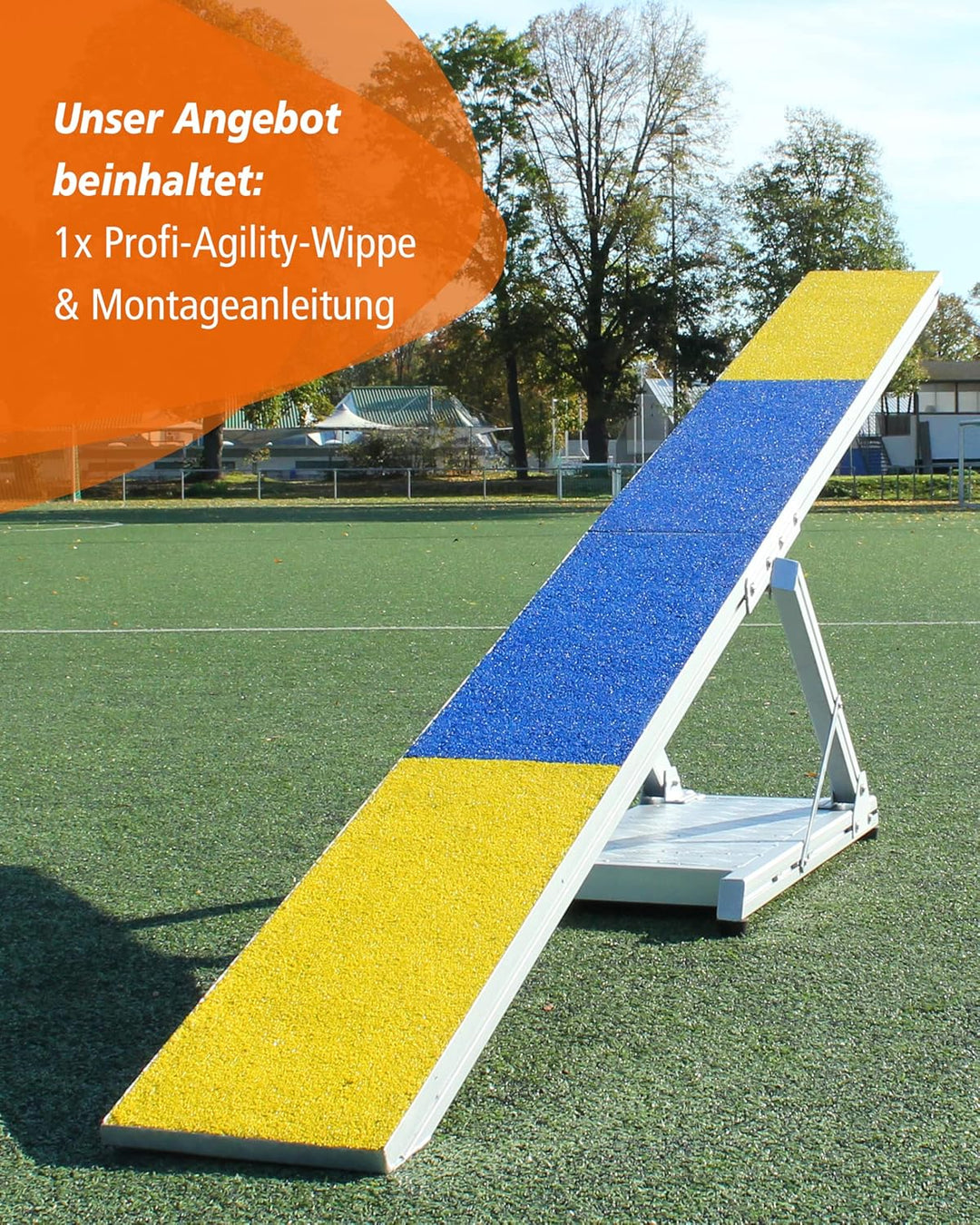 Agility-Wippe – FCI-konform – mit gummierter Lauffläche & Höhenverstellung – für sicheres Hundetrain