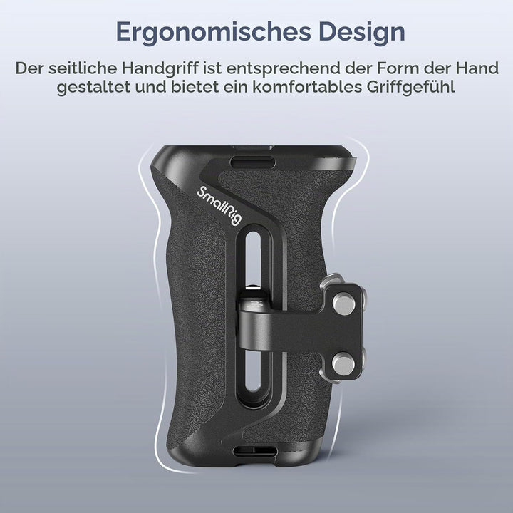 SMALLRIG 1/4" Seitengriff für Kamerakäfige, Aluminium Side Handle mit integriertem 1/4"-20 Gewindelo