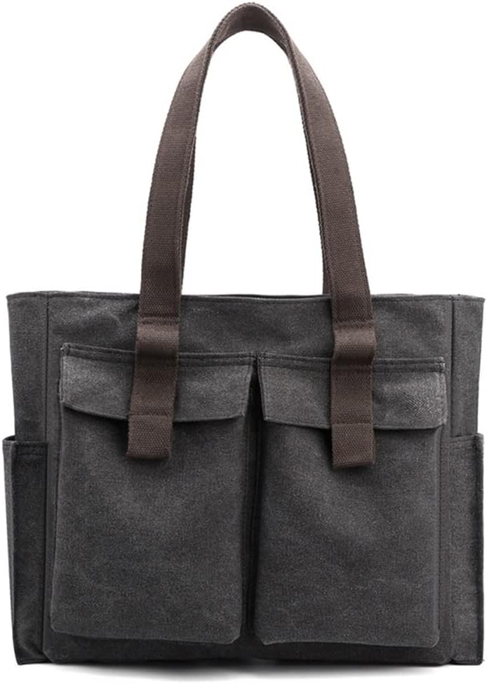 CORIOS Canvas Schultertasche Damen Handtasche Grosse Kapazität Tragetasche Casual Henkeltaschen Mult