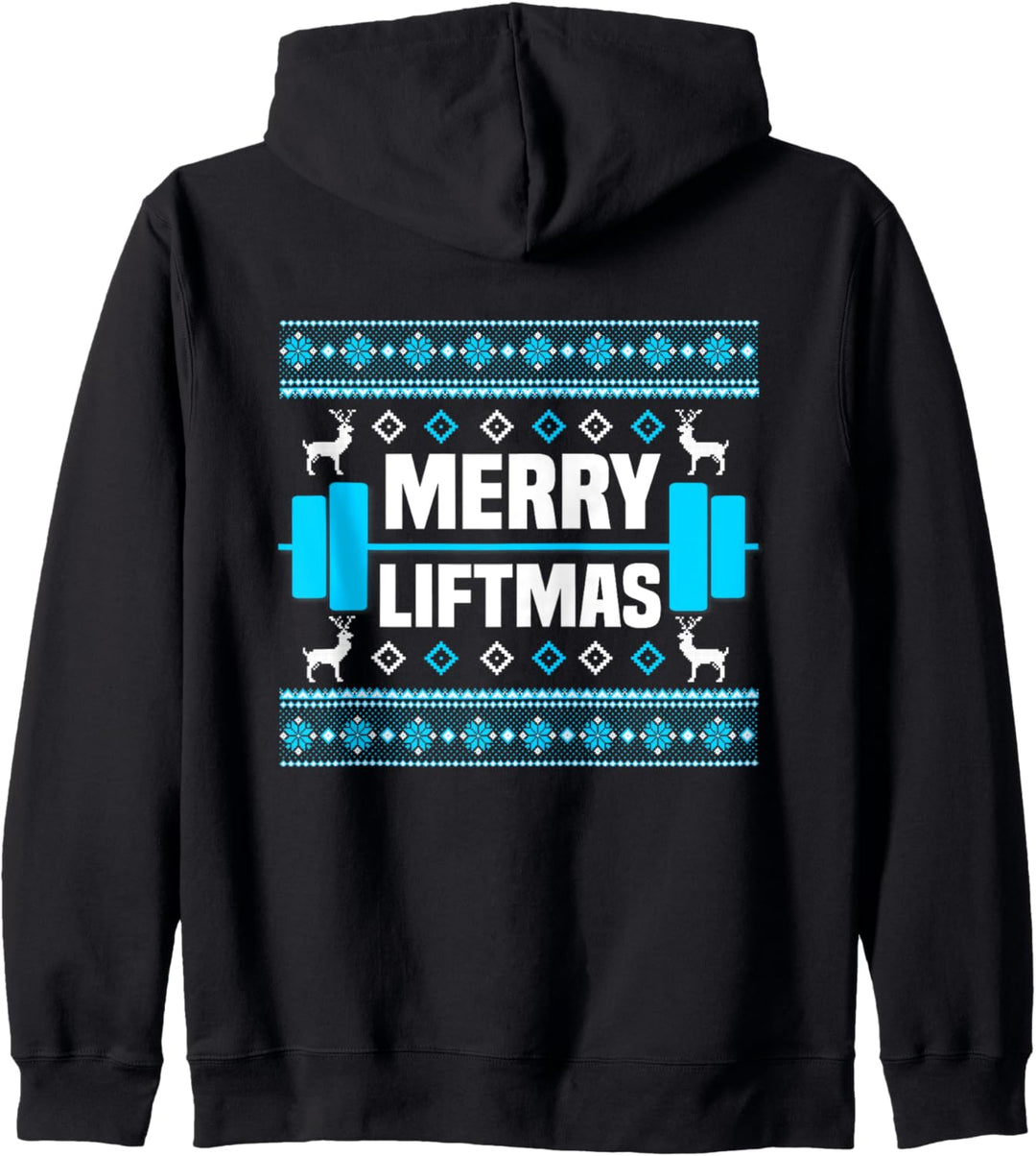 Backprint Merry Liftmas Weihnachten Workout Fitness Kapuzenjacke