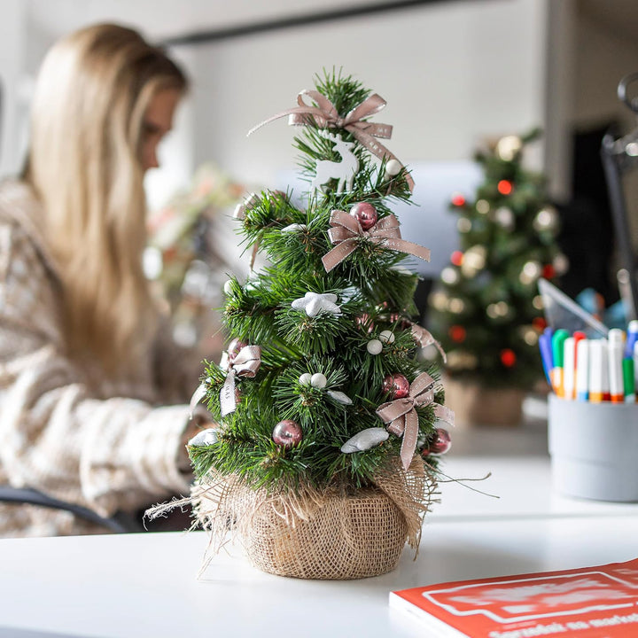 Creative Home Kleiner Weihnachtsbaum Tannenbaum Künstlich 30 cm | Künstlicher Weihnachtsbaum Deko Ju