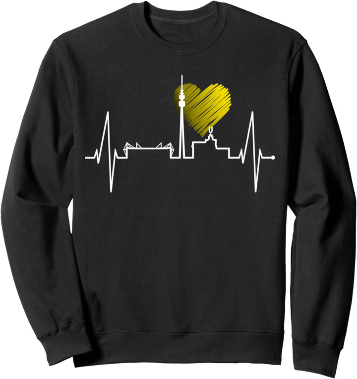 Dortmund Herzschlag Skyline Puls Ruhrpott Stadion Dortmunder Sweatshirt