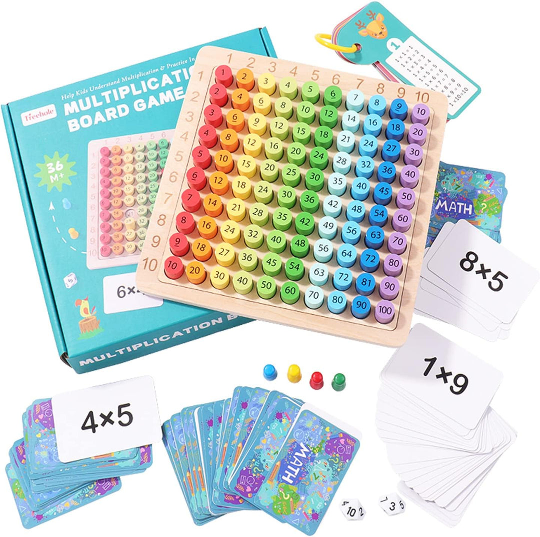 Multiplikationsbrett,1x1 Lernen Spiel für Grundschüler,Montessori Mathe Spielzeug Multiplikationstaf