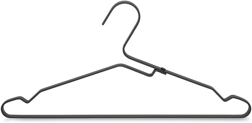 Brabantia Aluminium Kleiderbügel, 4er Set, Schwarz, One Size Schwarz Einheitsgrösse Aluminium Kleide