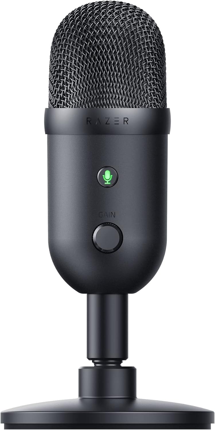 Razer Seiren V2 X - USB-Mikrofon für Streamer (25-mm-Kondensator-Mikrofon, Supernieren-Richtcharakte