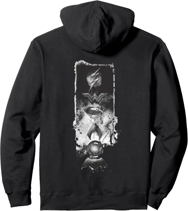 DC Justice League-Logo, Grunge Pullover Hoodie