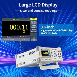 OWON XDM2041 Tischmultimeter mit 3,7 Zoll 55.000 Count True RMS Ultraleichter digitaler Multitester