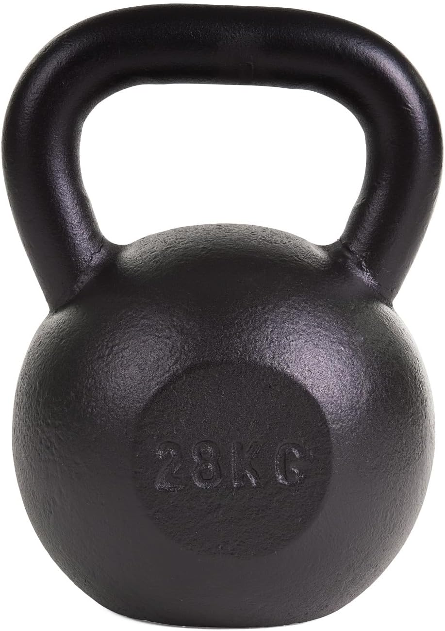 Sport-Thieme Gusseisen Kettlebell pulverbeschichtet | Hohe Langlebigkeit | Hochwertige Kugelhantel i