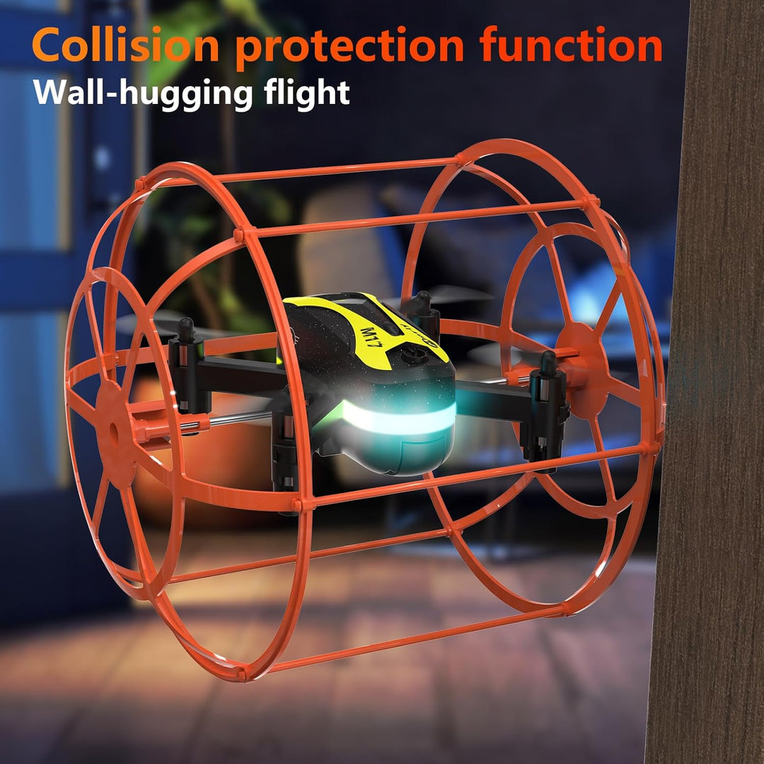 M17 Anfänger-RC-Quadrocopter Mini-Drohne mit Schutzabdeckung Land- und Luft-Dualmodus Einfaches Indo