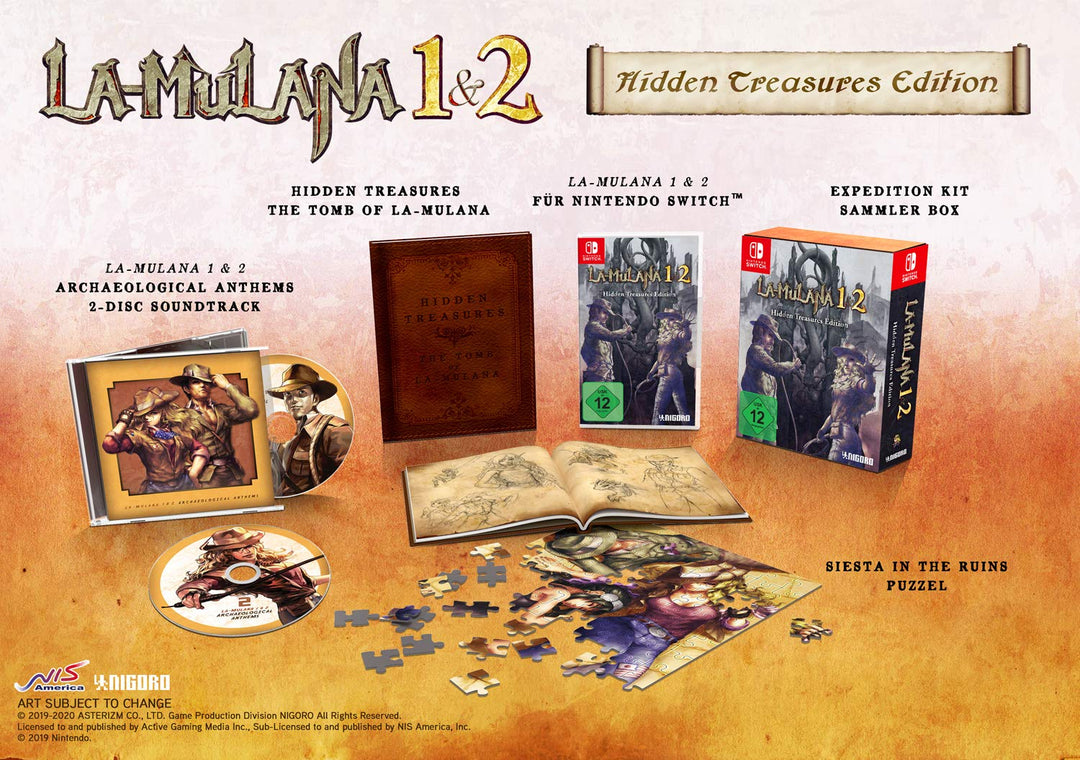 LA-MULANA 1 & 2: Hidden Treasures Edition [XNintendo Switch] Nintendo Switch Treasures Edition, Nint