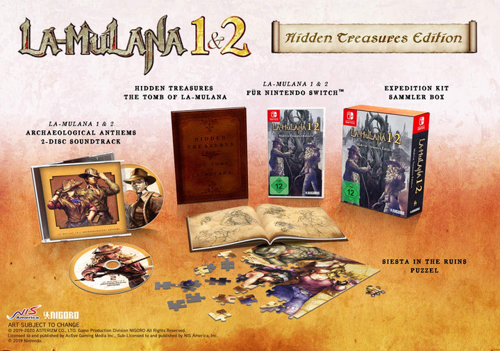 LA-MULANA 1 & 2: Hidden Treasures Edition [XNintendo Switch] Nintendo Switch Treasures Edition, Nint