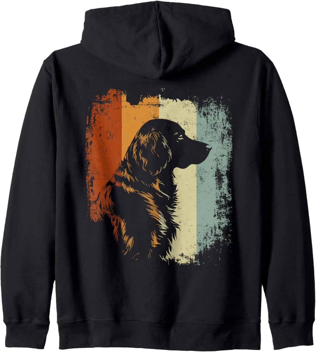 Flat Coated Retriever Hund Retro Design Kapuzenjacke