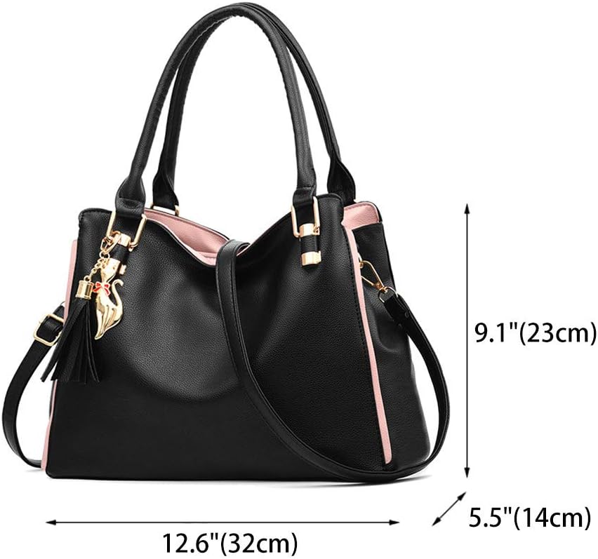BUKESIYI Damen Tasche Umhängetasche Handtasche Frauen Klein Schultertasche Weekender Lack PU Leder C