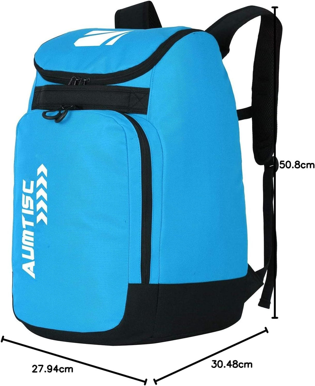 AUMTISC Skischuhtaschen mit Helmfach und Rucksackgurten, Skirucksack Skischuhrucksack mit Helmtasche
