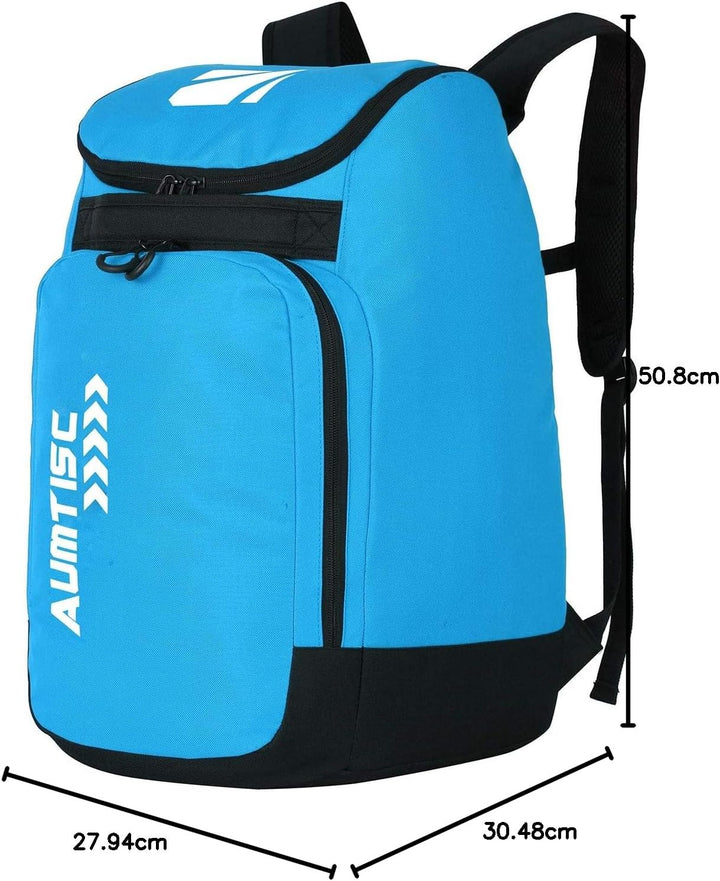 AUMTISC Skischuhtaschen mit Helmfach und Rucksackgurten, Skirucksack Skischuhrucksack mit Helmtasche