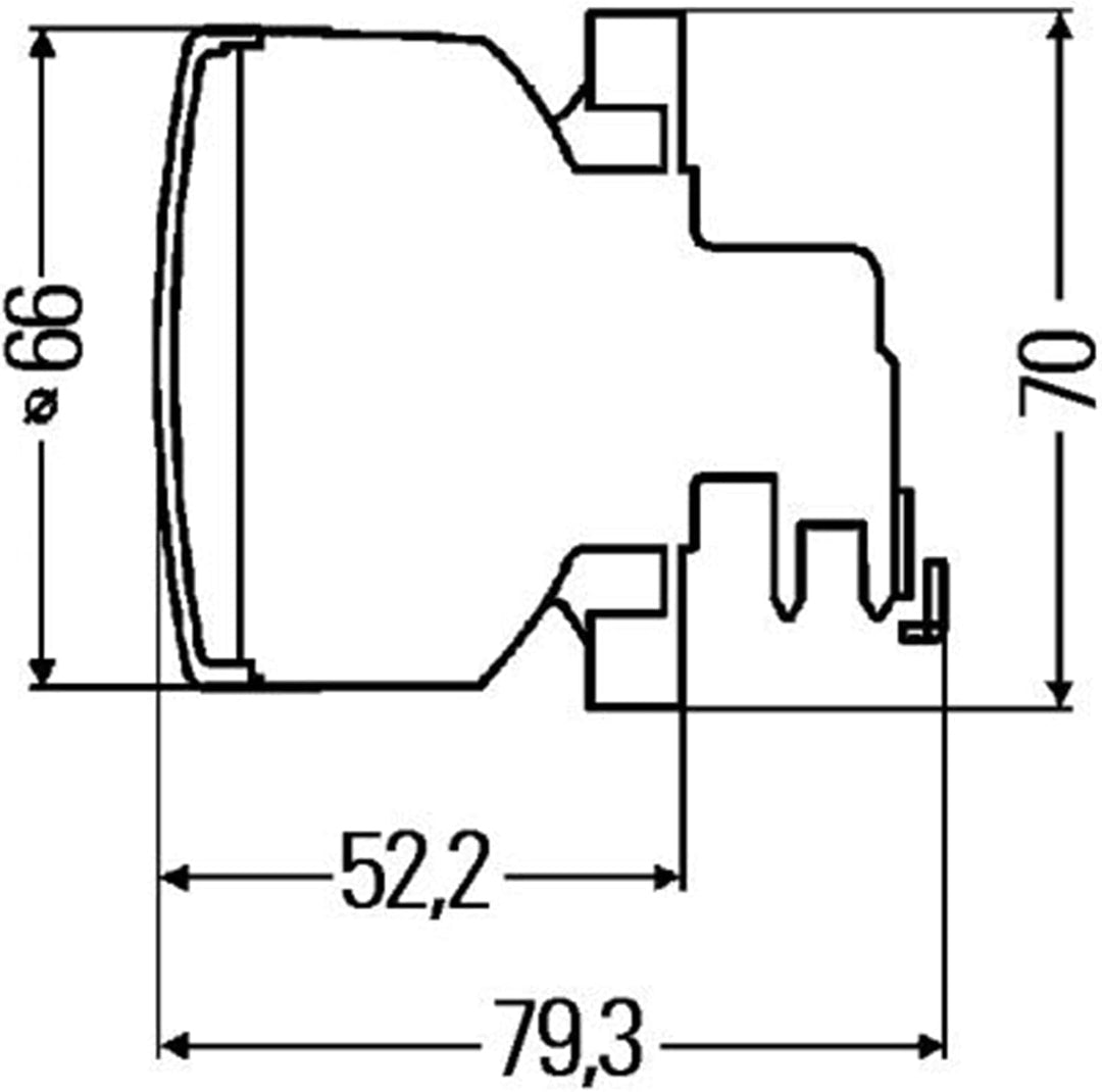 HELLA - Blinkleuchte - Halogen - 12V - Einbau/Schraubanschluss - Lichtscheibenfarbe: glasklar - vorn