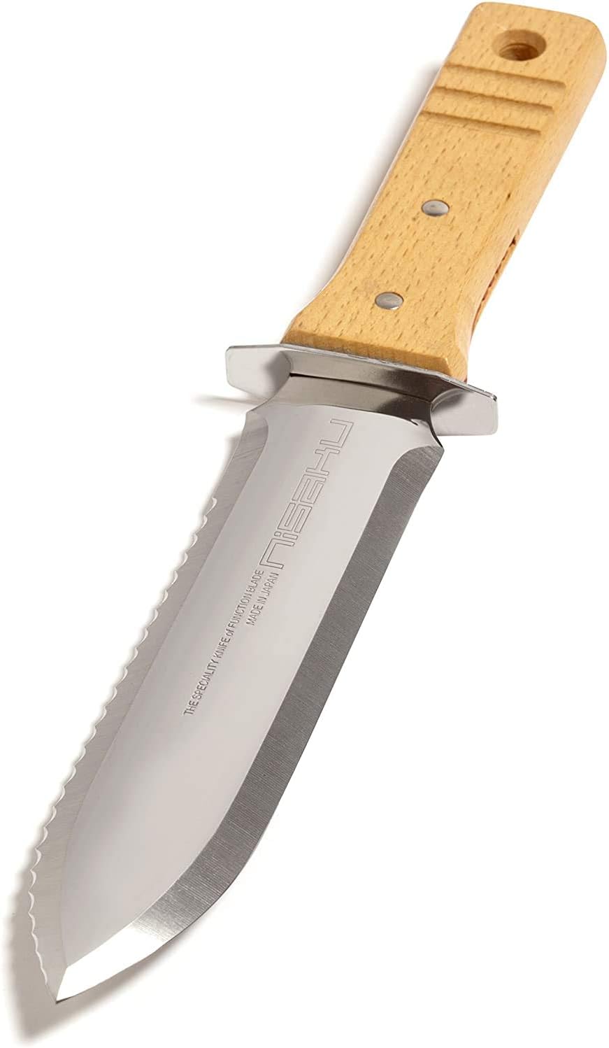 Nisaku Pflanzmesser, Hori-Hori Japanisches Gartenwerkzeug, rostfrei - Nisaku Made in Japan