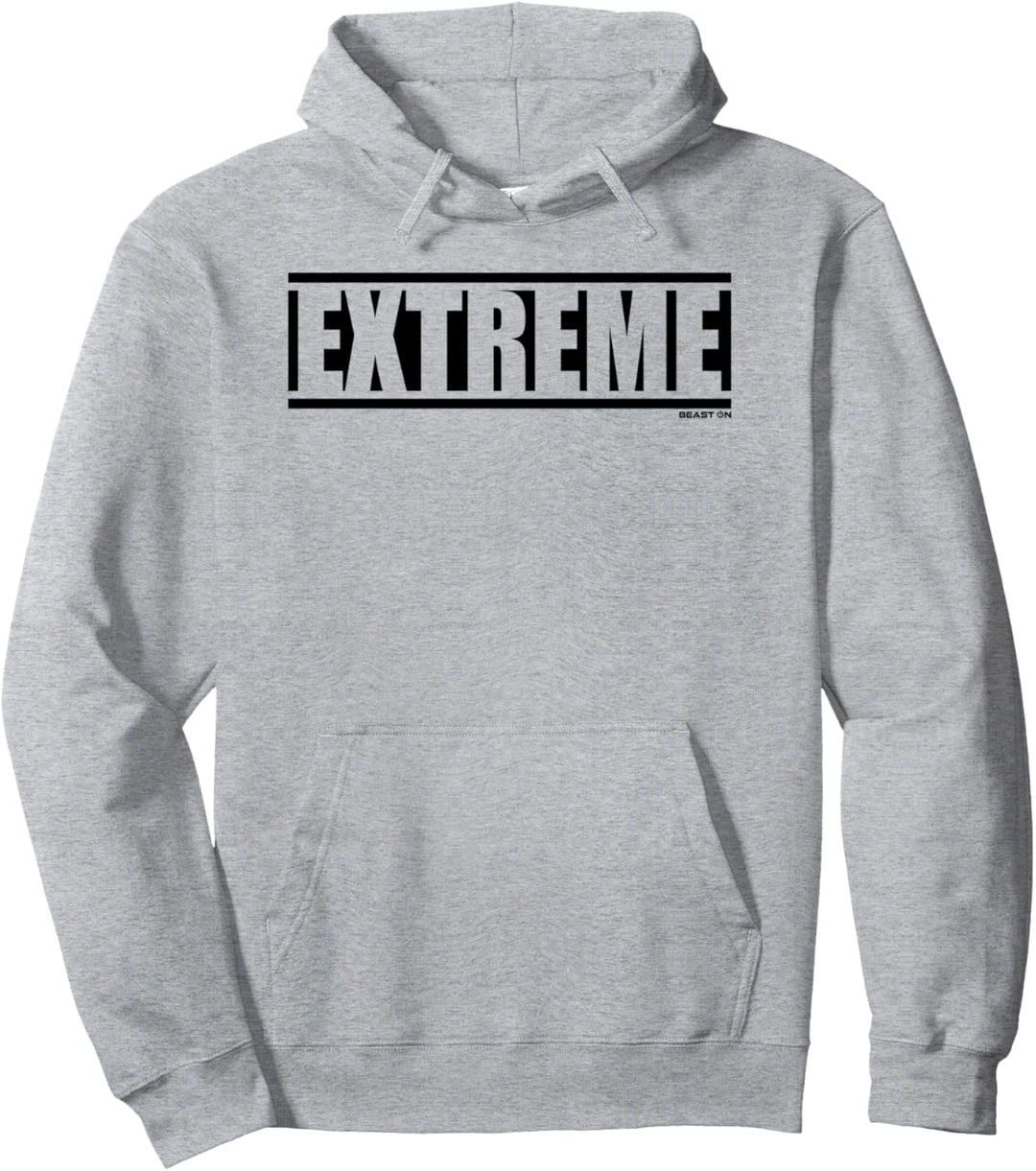 Extreme schwarze Farbe Fitness Gym Motivation Sprüche weisses Pullover Hoodie