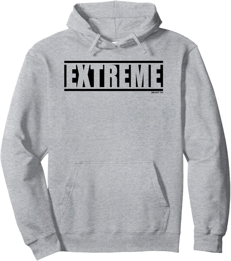 Extreme schwarze Farbe Fitness Gym Motivation Sprüche weisses Pullover Hoodie