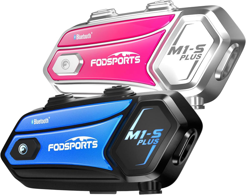 Fodsports M1-S Plus Motorrad Headset Bluetooth,Intercom Motorrad für 8 Motorräder Helm,Motorrad Komm