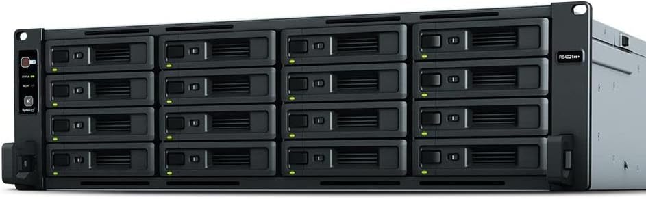 Synology NAS RS4021xs+ 0/16HDD Rack 3HE, schwarz, 132.3 mm x 482 mm x 656.5 mm