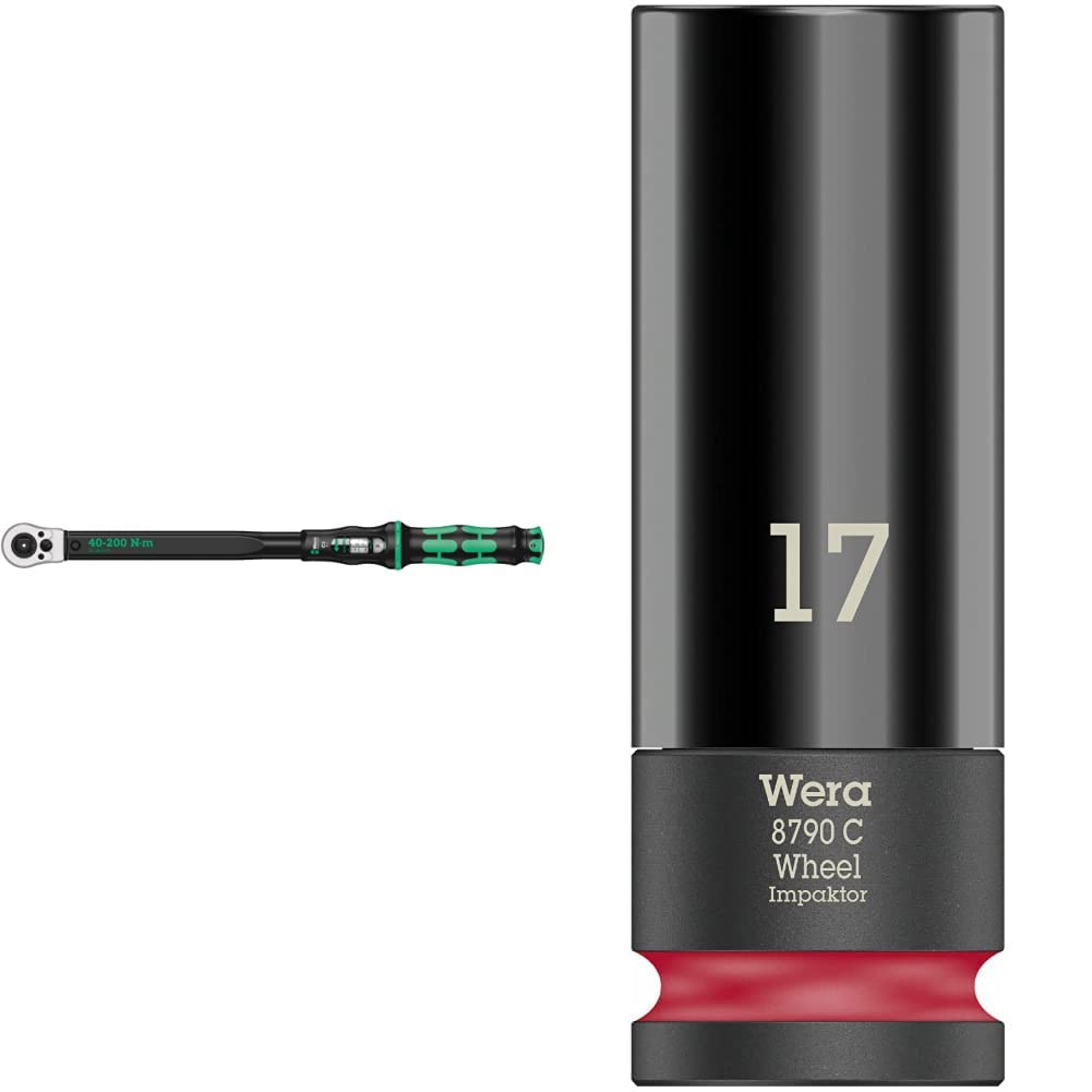 Wera 05075626001 Click-Torque C 3 Push R/L, einstellbarer Drehmomentschlüssel, 1/2", 40-200 Nm &amp; 050