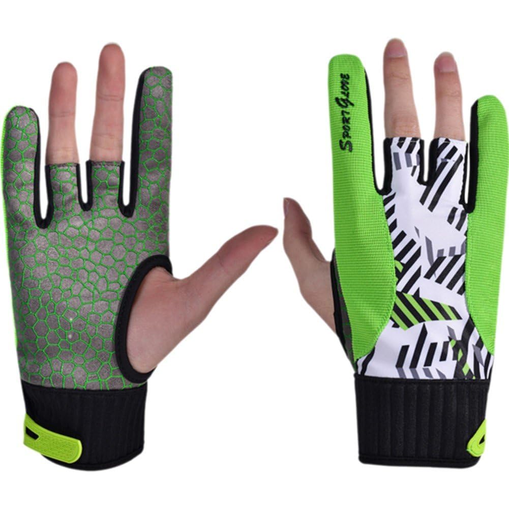 1 Paar Bowling-Handschuhe, rutschfeste Sporthandschuhe, Halbfinger-Bowling-fäustlinge, Rechte Hand,