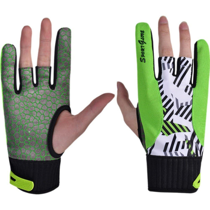 1 Paar Bowling-Handschuhe, rutschfeste Sporthandschuhe, Halbfinger-Bowling-fäustlinge, Rechte Hand,