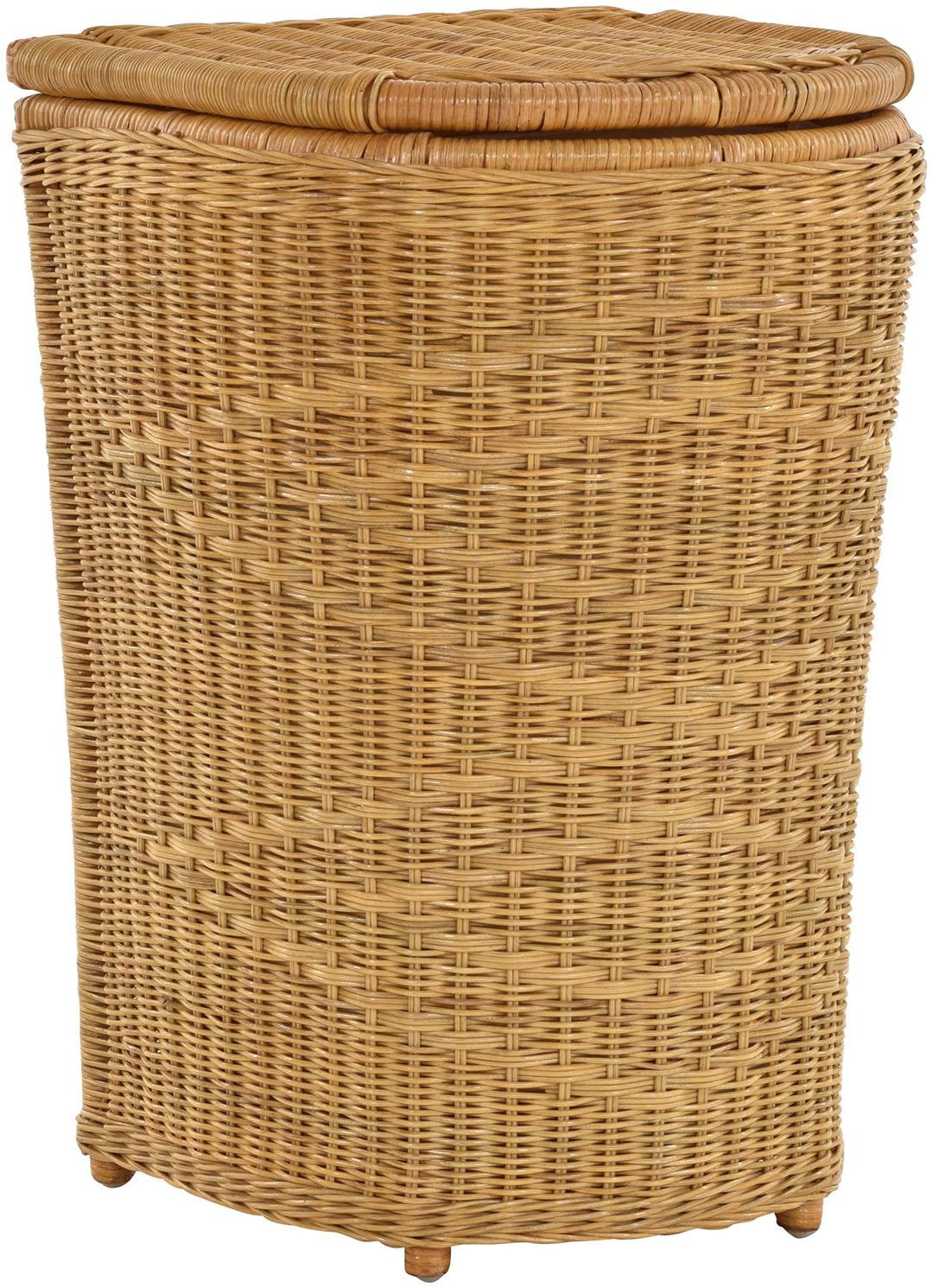Edle Rattan Wäschetonne Wäschekorb mit Deckel Korb Aufbewahrung für Wäsche mit Inlett Wäschesammler