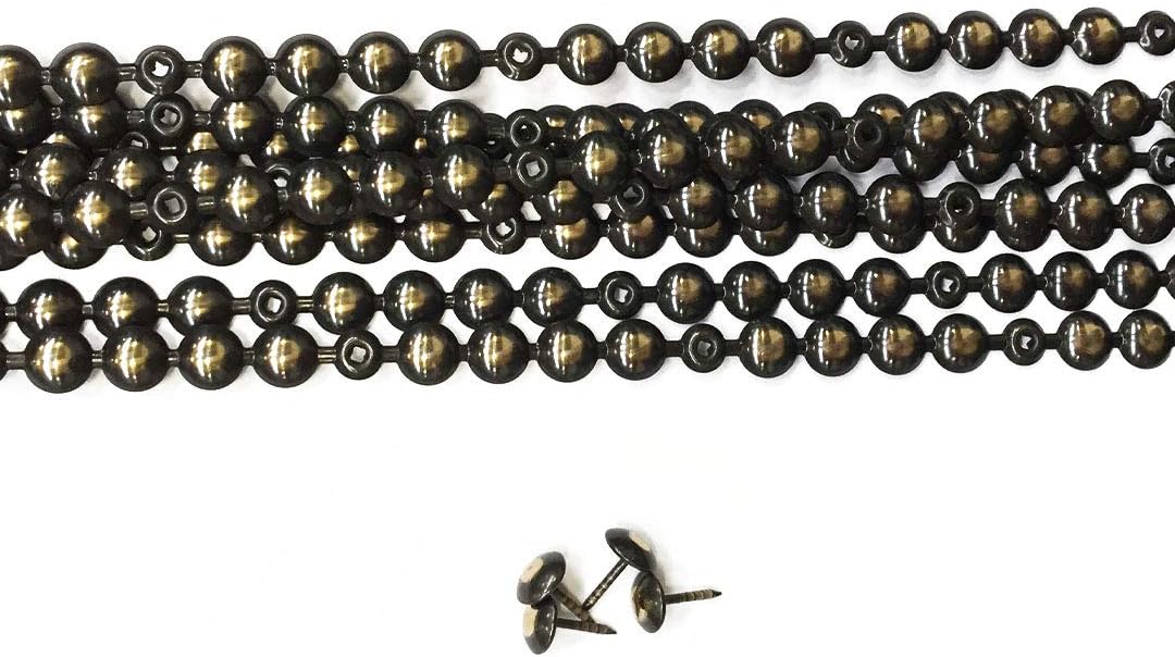 10 Meter Ziernagelstreifen 11mm Bronce Renaissance mit 18 Passenden Befestigungsnägel - Ziernagelsta