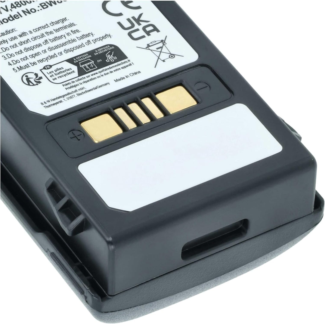 vhbw 5X Akku Ersatz für Motorola BTRY-MC32-01-01 für Barcodescanner POS (4800 mAh, 3,7 V, Li-Ion)
