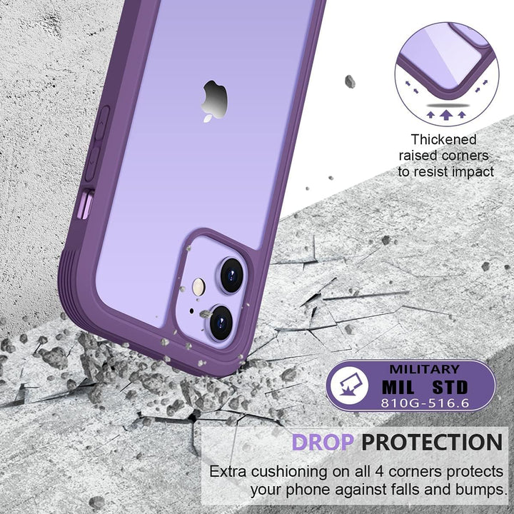 Miracase 360 Grad Hülle Kompatibel mit iPhone 12/12 Pro (6.1 Zoll), Ganzkörper Schutzhülle mit einge