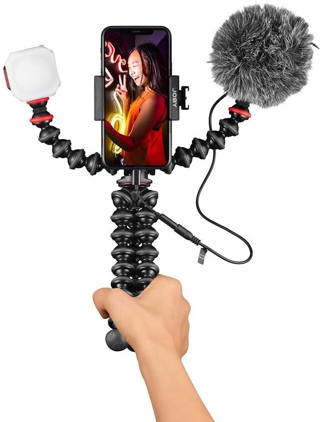 JOBY GorillaPod Mobile Vlogging Kit (Smartphone Rig, Micro Wavo Mobile, Mini LED Beamo) Flexibles St