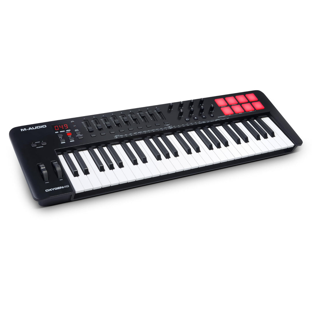 M-Audio Oxygen 49 V – 49-Tasten USB MIDI Keyboard Controller mit Beat Pads, Smart Chord &amp; Scale Modi