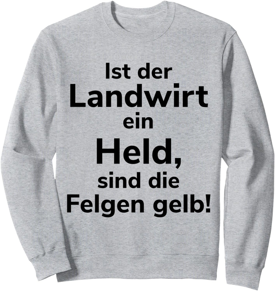 Traktor Landwirt Bauer Trecker Landwirtschaft gelbe Felgen Sweatshirt