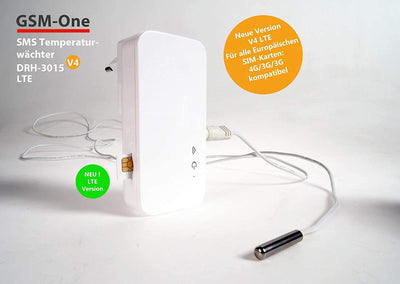 GSM-Temperaturwächter, FROSTWARNER, HITZEWARNER, STROMAUSFALLWARNER von GSM-One 4G/LTE DRH-3015-V4