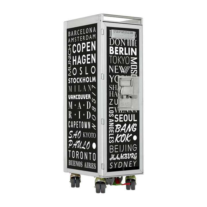 Flugzeugtrolley Cosmopolitan Schwarz, Gebrauchtes Original aus der Luftfahrt - ausgemustert und hoch