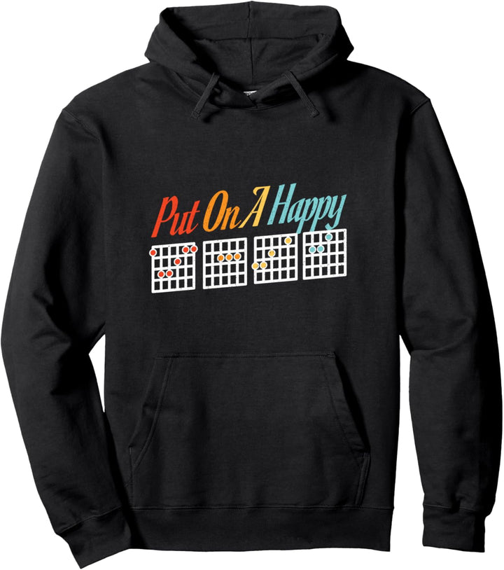 Lustige Gitarre als fröhliches Vintage-Musikgeschenk Pullover Hoodie