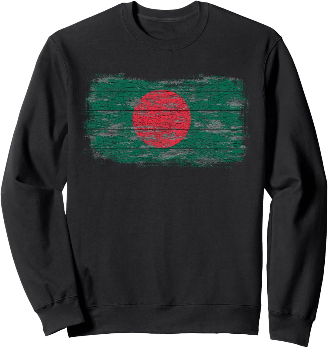 Rustikale Nationalflagge von Bangladesch Sweatshirt