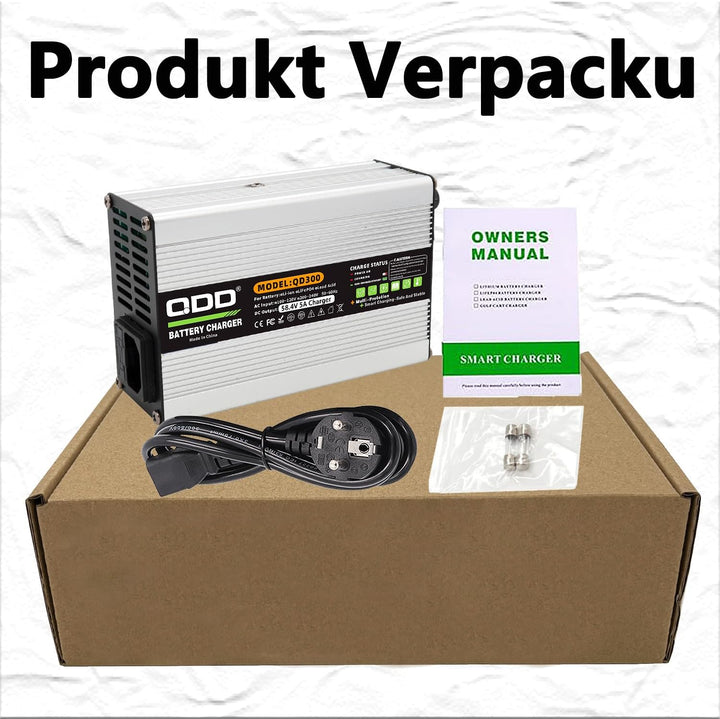 QDD 58,4 V 5 A Ladegerät 58,4 V LiFePO4 Batterieladegerät DC C13 N+ L-Anschluss für 16S 48 V LiFePO4