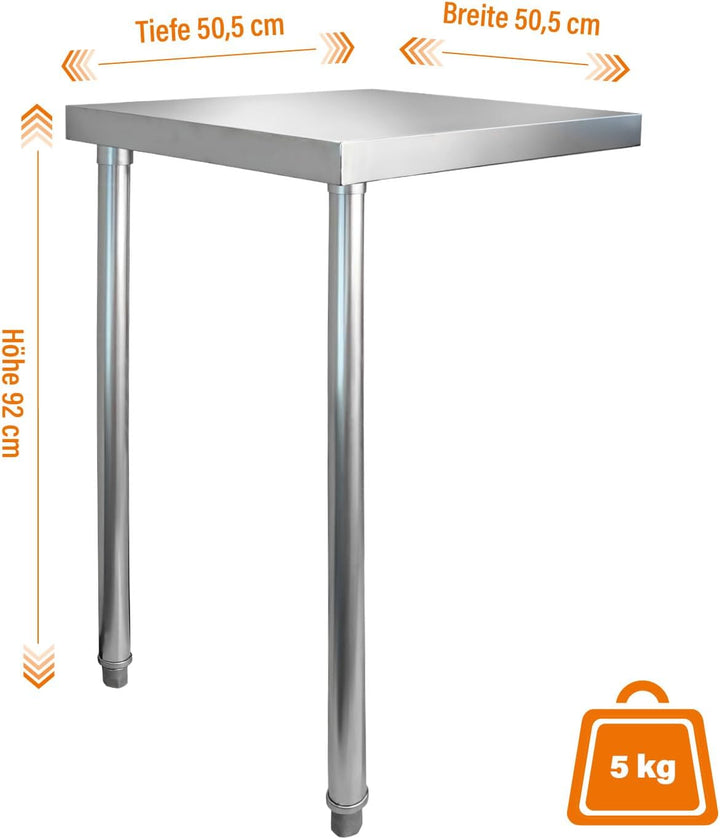 FIXKRAFT Edelstahl-Ecktisch Grill- oder Arbeitstisch Outdoor Gartenküche Regal-Verbindung