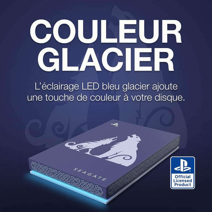 Seagate Game Drive PS4/PS5, 2TB, tragbare externe Festplatte, God of War Limited Edition, 2.5 Zoll,