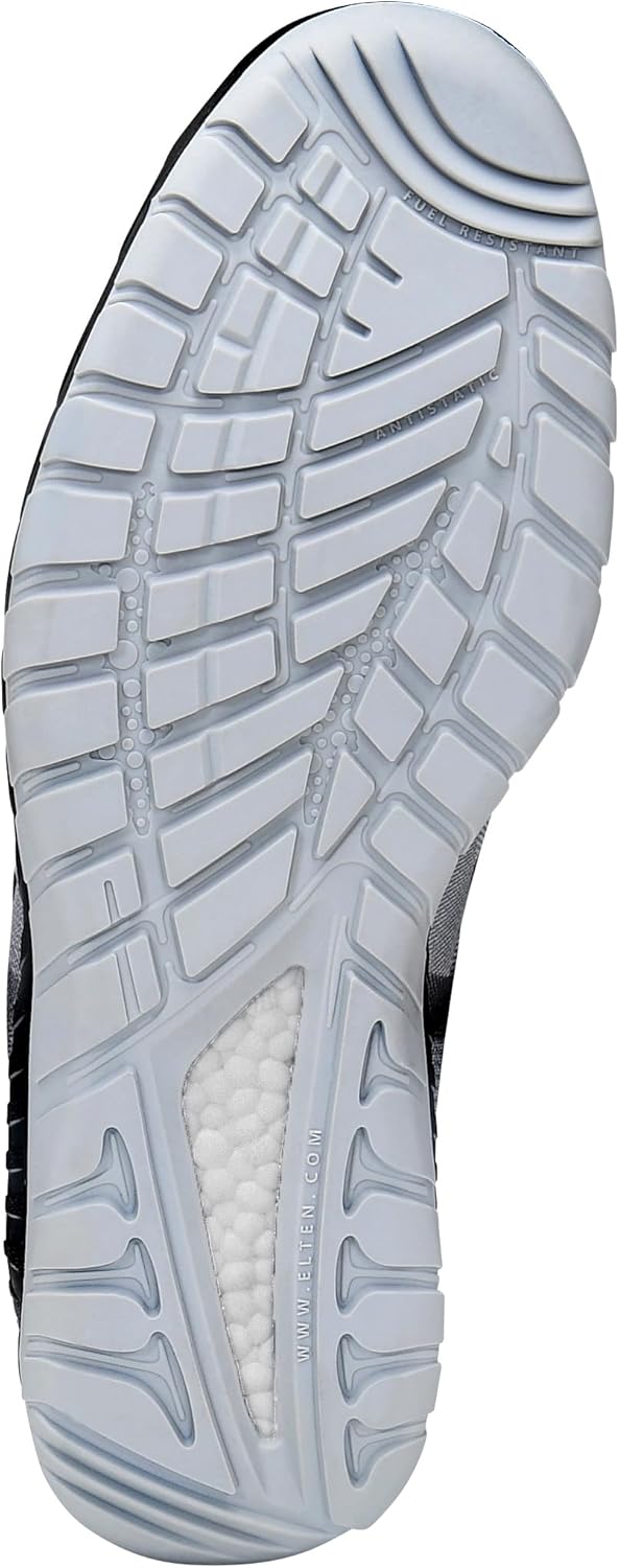 ELTEN Sicherheitsschuhe LANDON grey Low ESD S1, Herren, Textil, Stahlkappe, leicht, sportlich, Grau,