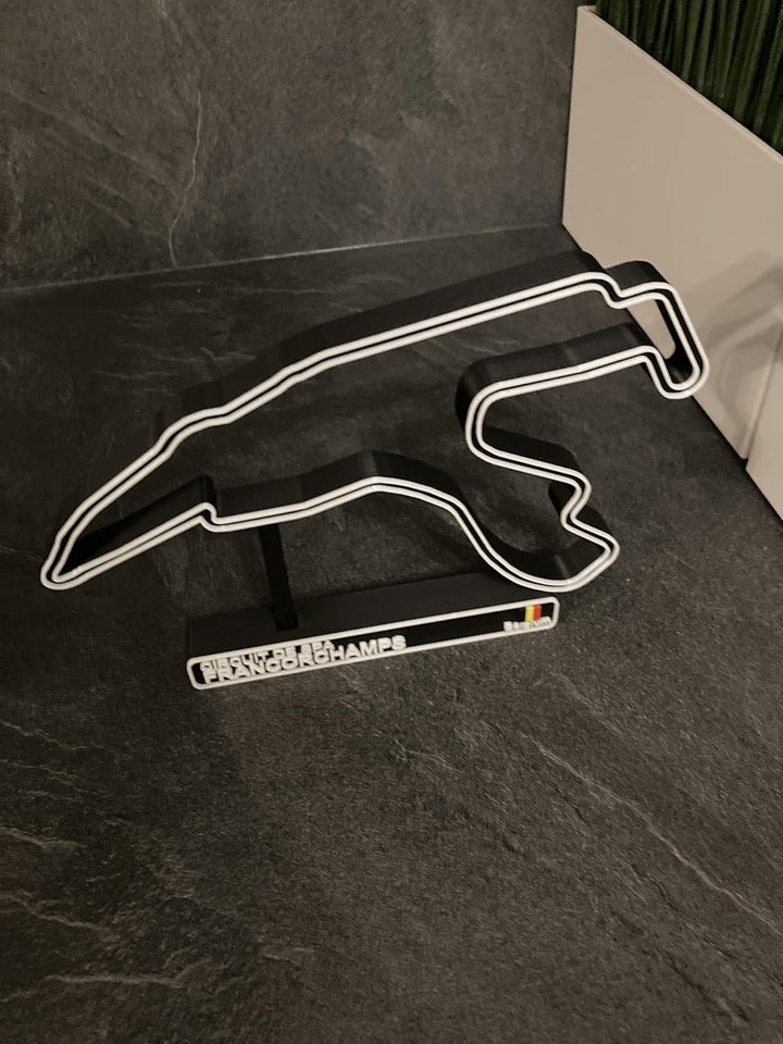 Spa-Rennbahn, 3D-Modellbau der Rennstrecke von F1, Auto-Dekoration