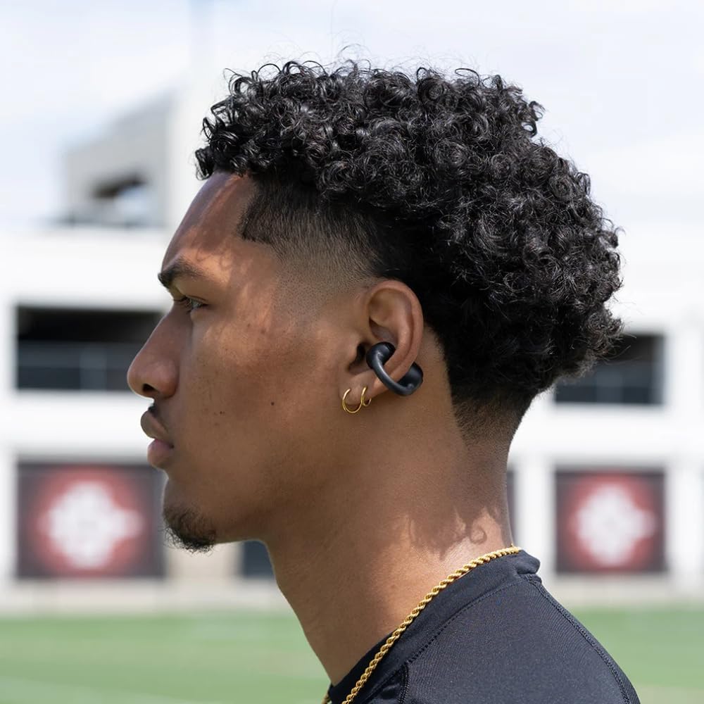 JLab Flex Open Ear Kopfhörer - Open Ear Earbuds, Manschetten-Design Clip-On-Kopfhörer, 21 Stunden Ak