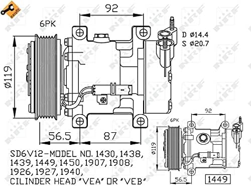 NRF 32227 Kompressor, Klimaanlage