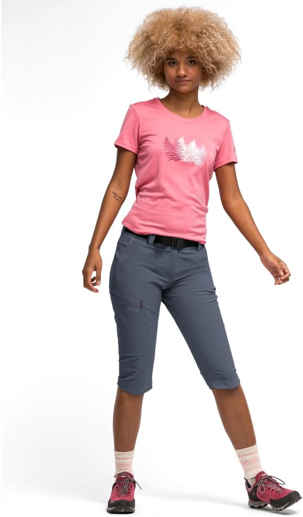 Maier Sports Inara Slim 3/4, Damen Wanderhose, Wasserabweisende Dreiviertelhose für Trekking und Hik
