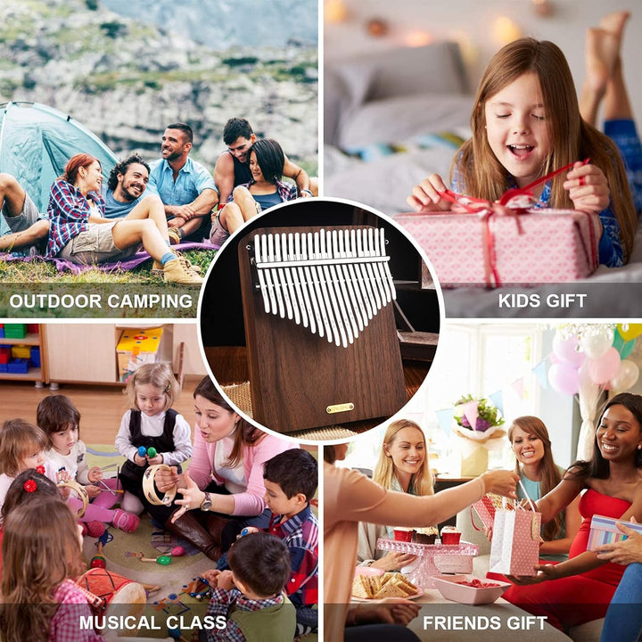 LingTing Kalimba LT-K21W 21 Tasten Kalimba Mbira Daumenklavier, Geschenk für Kinder und Erwachsene,