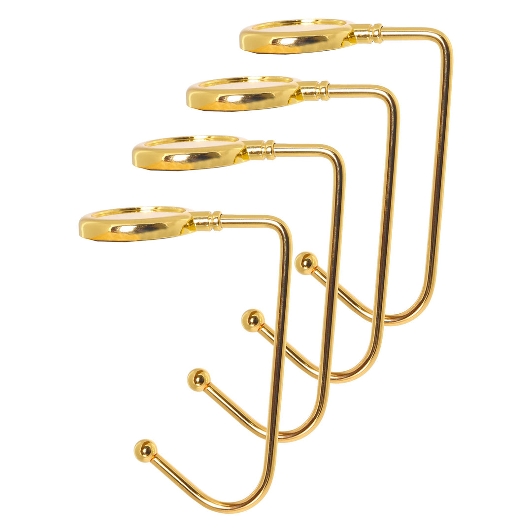 BELLE VOUS Weihnachtsstrumpf Halter für Kamin (4 STK) - Haken für Weihnachtssocken mit Anti Rutsch G