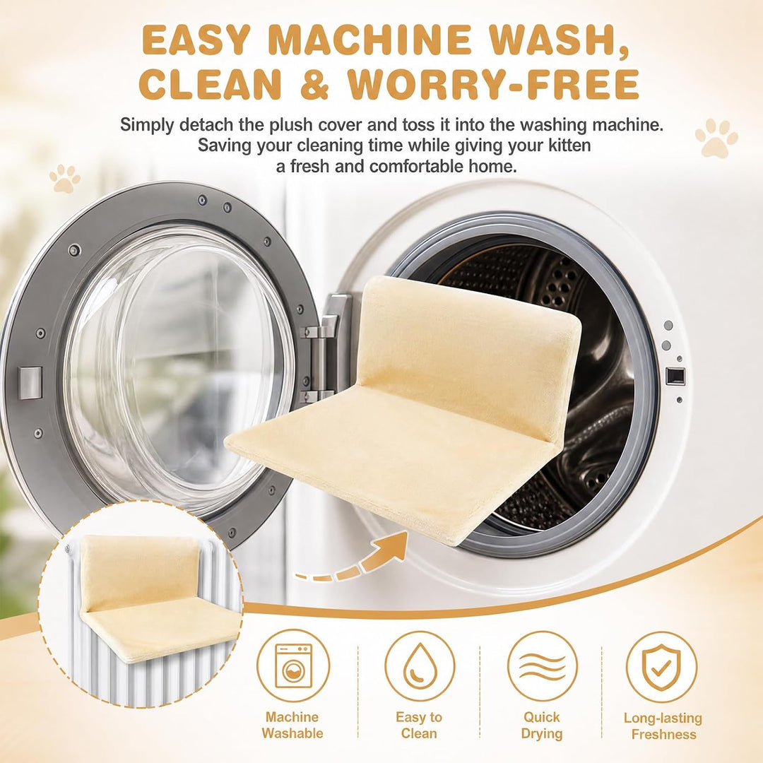 DASIAUTOEM Cat Bed for Heaters,Heizungsliege Katze,für alle Cat(Beige), Beige